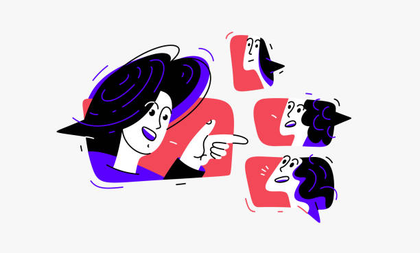 istock Team of young people having a discussion or brainstorm online, vector illustration of internet seminar webinar with a coach, or leader with team of employees having work communication. 2055957101