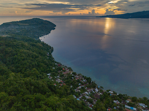 The Aerial View of Eri Village in Ambon Island, Maluku, Indonesia