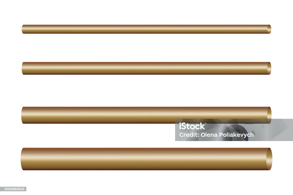 Metallic Rod Texture Golden Rods In Line Polished Metallic Texture Gradient Cylindrical ...