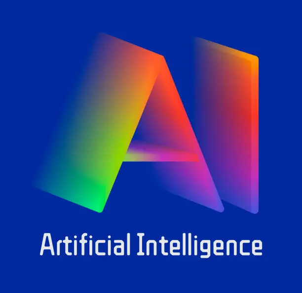 Vector illustration of Artificial Intelligence AI logo
