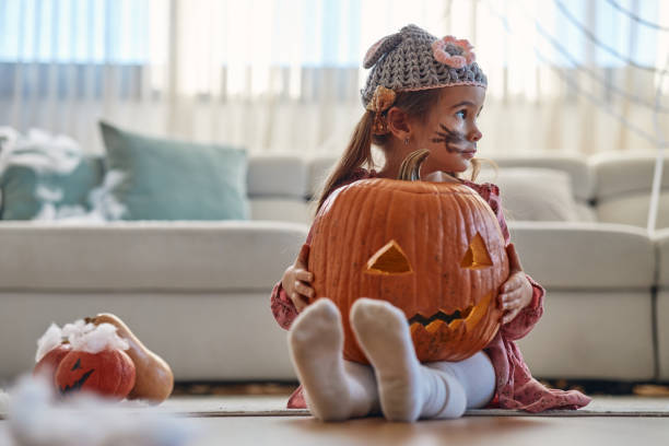 istock Beautiful girl on Halloween day 2056015510