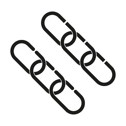 Icon chain links. Symbol of connection. Strong bond representation. Vector illustration. EPS 10. Stock image.