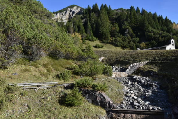 istock Dry River Bed along Alpine Hiking Path in Liechtenstein 2056042743