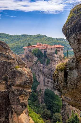 Monastery of  Varlaam .Monastery on top of a rock at Meteora