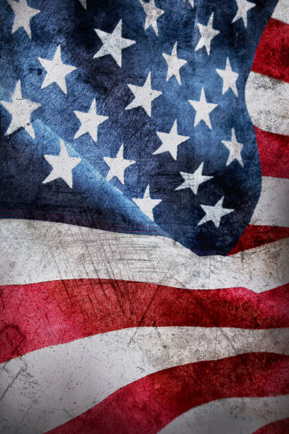 istock Grunge vertical American flag 2056100505