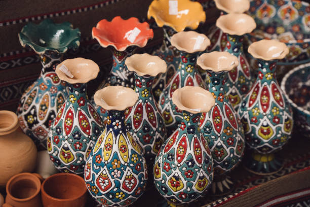 istock Omani souvenirs, Arabic plates and vases, Omani art 2056108293