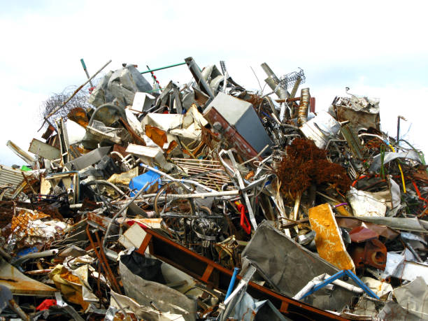 Parts of dismantled cars. Scrap metal parts for old cars. High quality photo