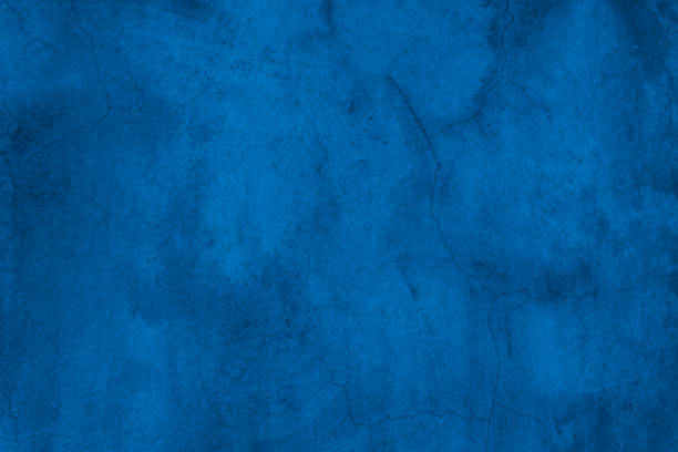 Old wall pattern texture cement blue dark abstract  blue color design are light with black gradient background.