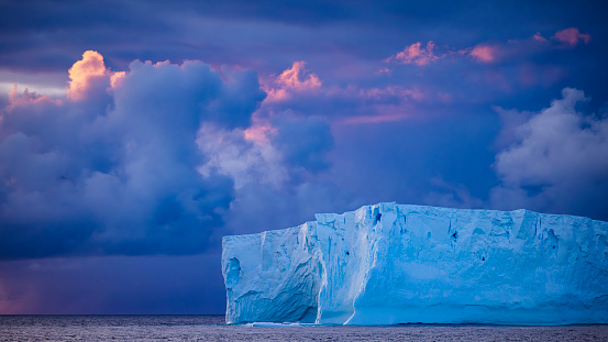 Icebergs take on all manner of interesting shapes and blue hues.