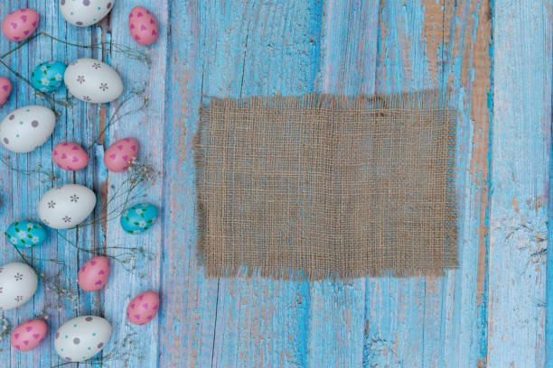 white eggs are in dish like  rabbit for easter horizontal social media food trend still