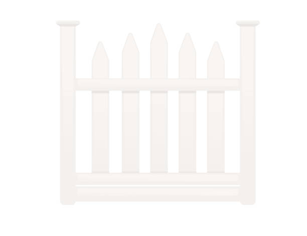 Wooden fence vector illustration isolated on white background Wooden fence vector illustration isolated on white background. cartoon of a pole fence designs stock illustrations