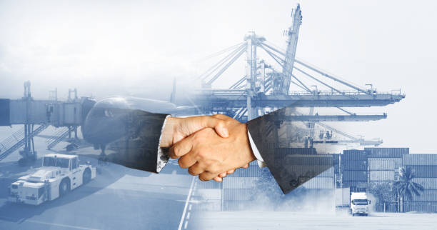 istock The world logistics , there are world map with logistic network distribution on background and Logistics Industrial Container Cargo freight ship for Concept of fast or instant shipping 2056472341