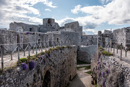 Norman Swabian Aragonese castle in Monte Sant Angelo, Gargano Peninsula in Southern Italy