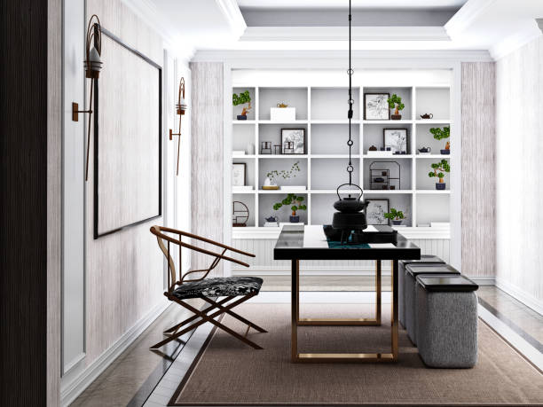 istock 3d render of working room, study room and office interior 2056528873