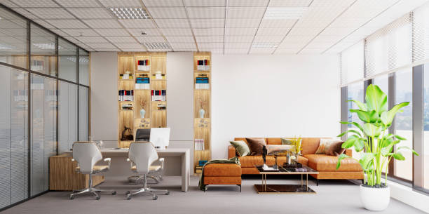 istock 3d render of working room, study room and office interior 2056528883