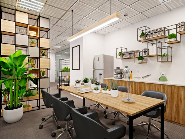 istock 3d render of working room, study room and office interior 2056529400