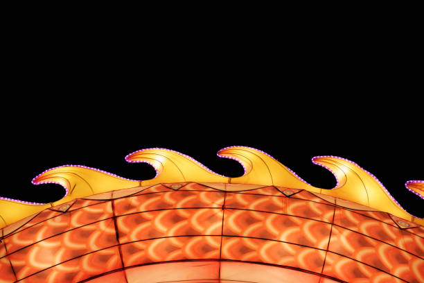 Chinese dragon tail at a festival