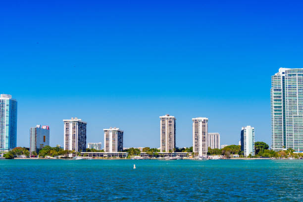 Waterfront scene Brickell Miami used for postcard prints
