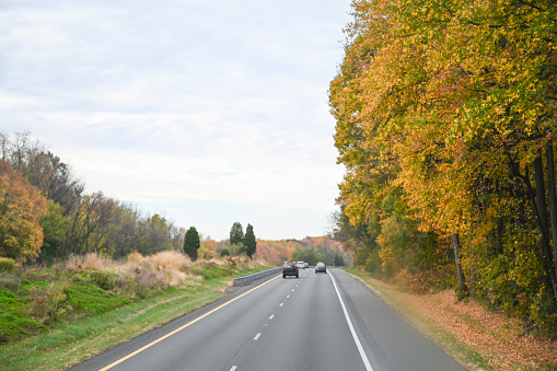 Highway in the autumn
