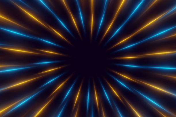 istock The effect of light and movement of neon lines. 2056678803