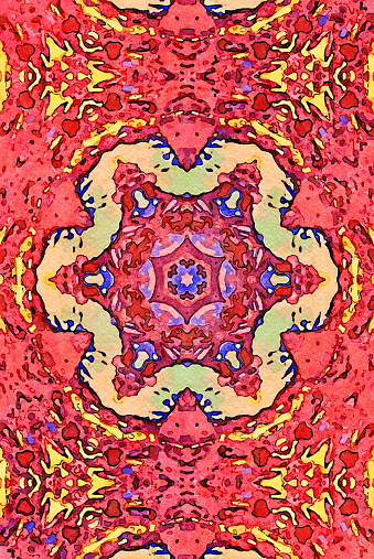 This is my digital Mandala image in a watercolour effect. Because sometimes you might want a more illustrative image for an organic look.