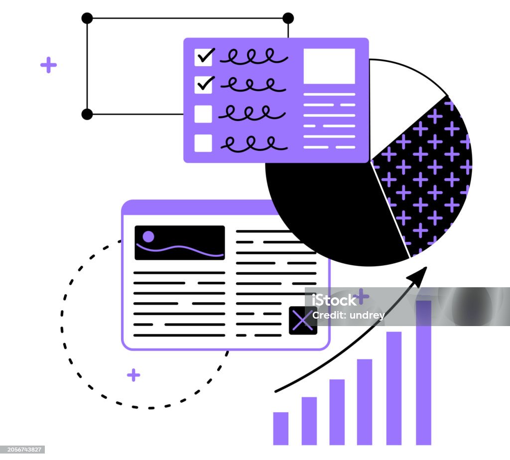 Performance And Data Statistical Data Improving Business Performance Stock Illustration ...