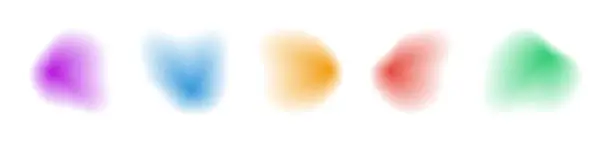 Vector illustration of Gradient blur blob shapes.