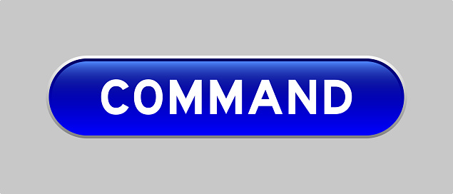 Command Button Backgrounds Blue Color Capsule Shape Button With Word Command On Gray Background ...