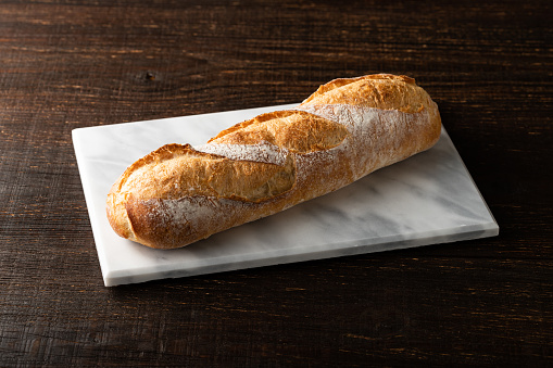 Our special batard is crispy on the outside and moist and chewy on the inside.
