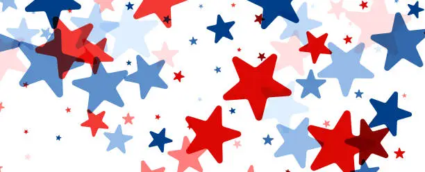 Vector illustration of Patriotic Stars Pattern