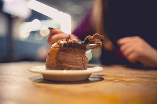 istock A close-up Decadent Chocolate Cake on White Plate 2056982154
