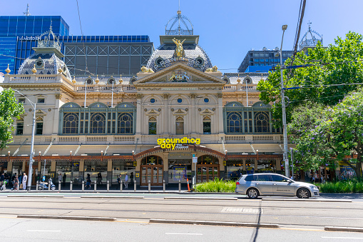 Melbourne, Australia - December 29,2023 : Princess theatre with blue sky in Melbourne, Australia on December 29,2023.