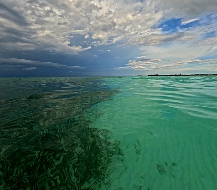 The waters off of Cuba draw a fine line between the clear, beautiful beaches and the dark open ocean.