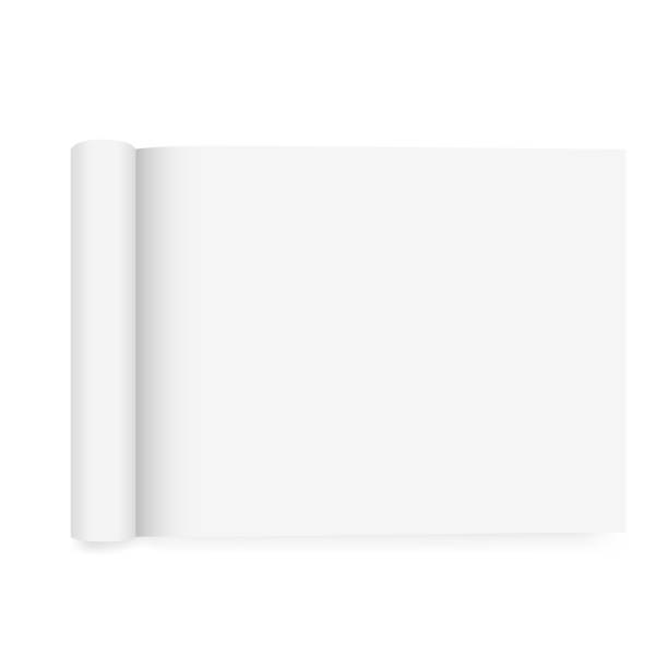 istock Blank flying cover of magazine, book, booklet, brochure mock up. Vector 2057123786