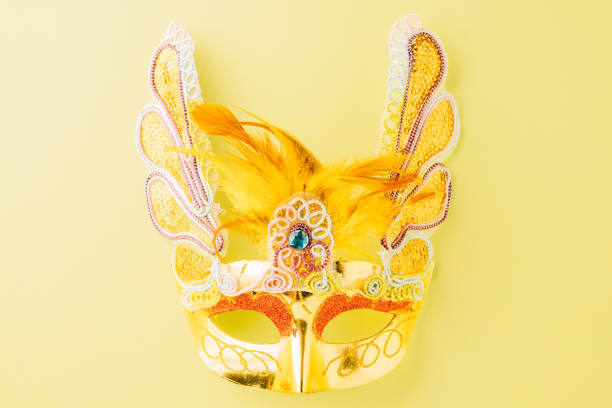 Pantalla, traditional Xinzo de limia carnival mask seen from the side. Ourense, Galicia. Spain