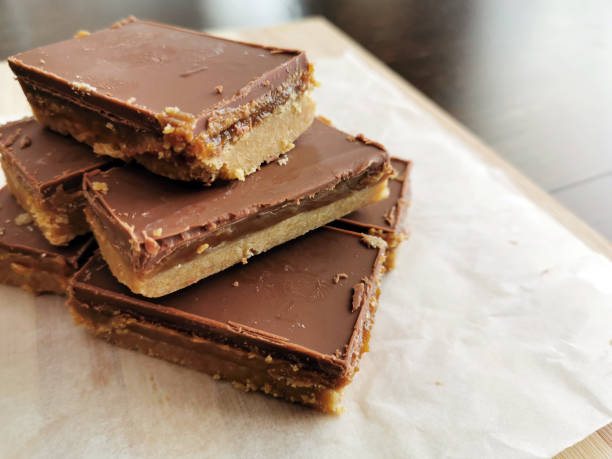 istock Millionaire's shortbread with chocolate and caramel. 2057170736