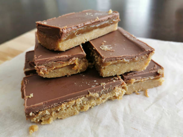 istock Millionaire's shortbread with chocolate and caramel. 2057170846