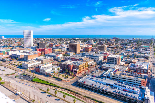Downtown Galveston Aerial