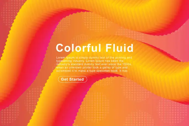 Vector illustration of Trendy design template with fluid and liquid shapes