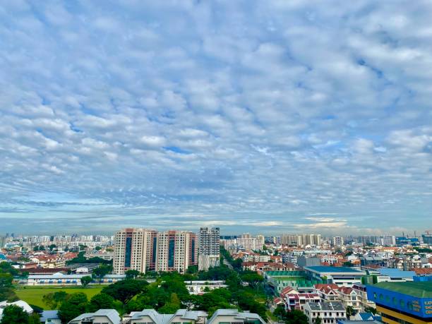 istock Fantastic cloudy sky above Singapore district 2057220403