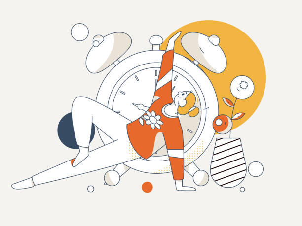 istock Practicing yoga, physical and mental health, flat vector character concept, operation hand drawn illustration 2057274274