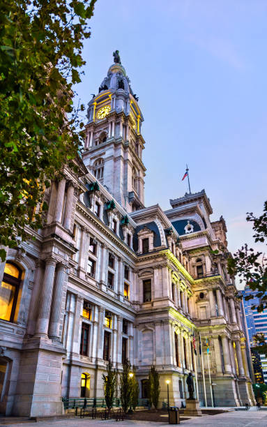 istock Philadelphia City Hall building at sunset 2057306740
