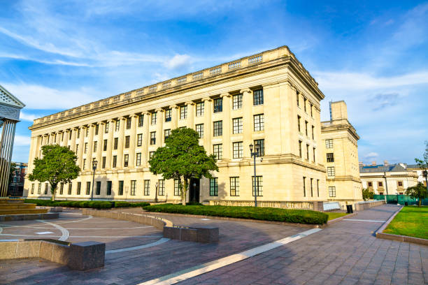 new jersey state capitol building in trenton - new jersey trenton new jersey state capitol building government - fotografias e filmes do acervo