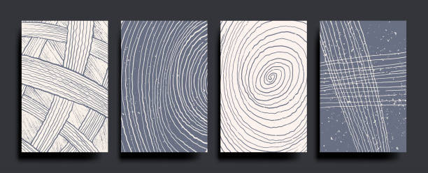 istock Hand draw Organic shape design for wall framed prints, canvas prints, poster, Black and white abstract wall arts vector. classic antique cards design for VIP invite, 2057334790