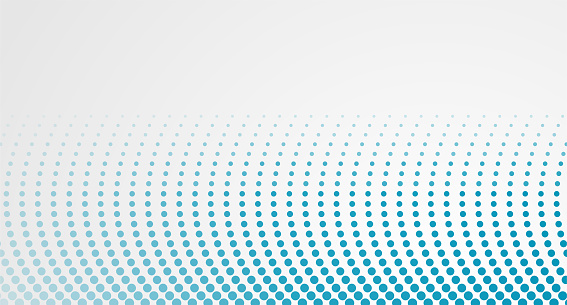 Bright blue minimal dotted lines abstract background. Geometric concept halftone vector design