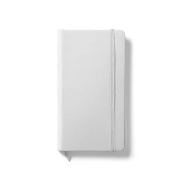 istock Close up view blank white diary book isolated on white. 2057441314