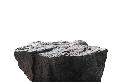 Big Stone or Rock isolated on white background.