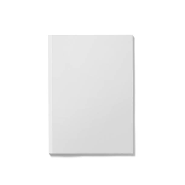 istock Isolated white open magazine mockup on white 2057490132