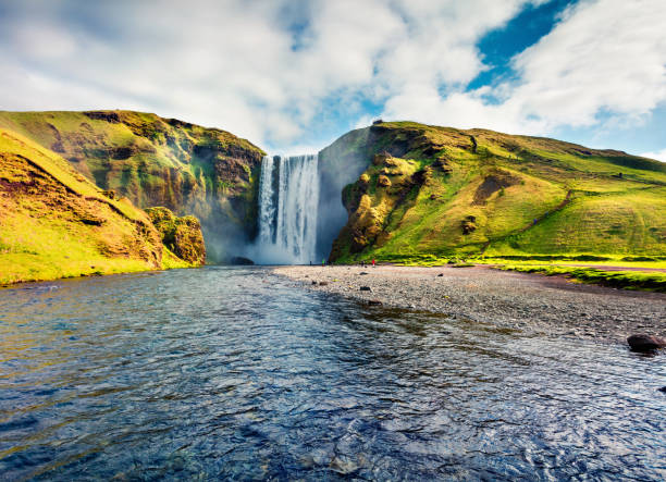 istock Splendid summer view of huge Skogafoss Waterfall on Skoga river 2057491721