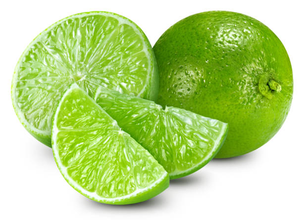 istock Fresh organic lime isolated on white background 2057534638